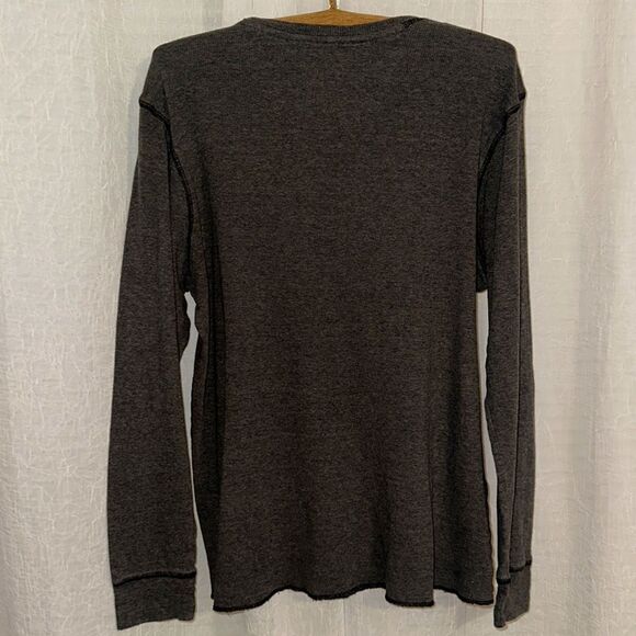 Buckle Reclaim L Crewneck Pullover Knit Army Camo Green Unhemmed Sweater - Picture 2 of 10